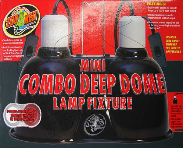 Mini Combo Deep Dome Lamp Fixture - Click Image to Close